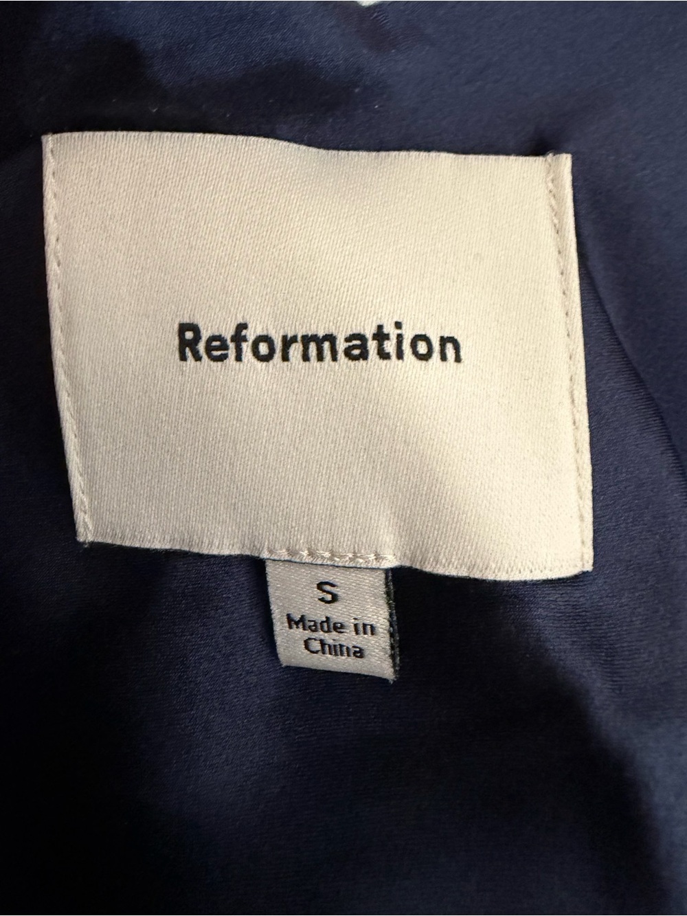 Reformation Pernille Silk Dress Navy Blue Small - Picture 5 of 8
